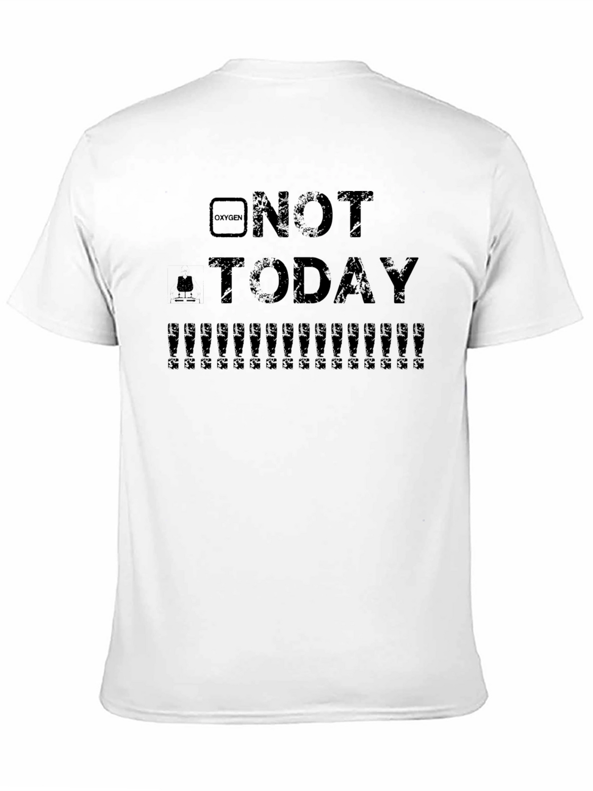 Mens Black Not Today Graphic T-Shirt