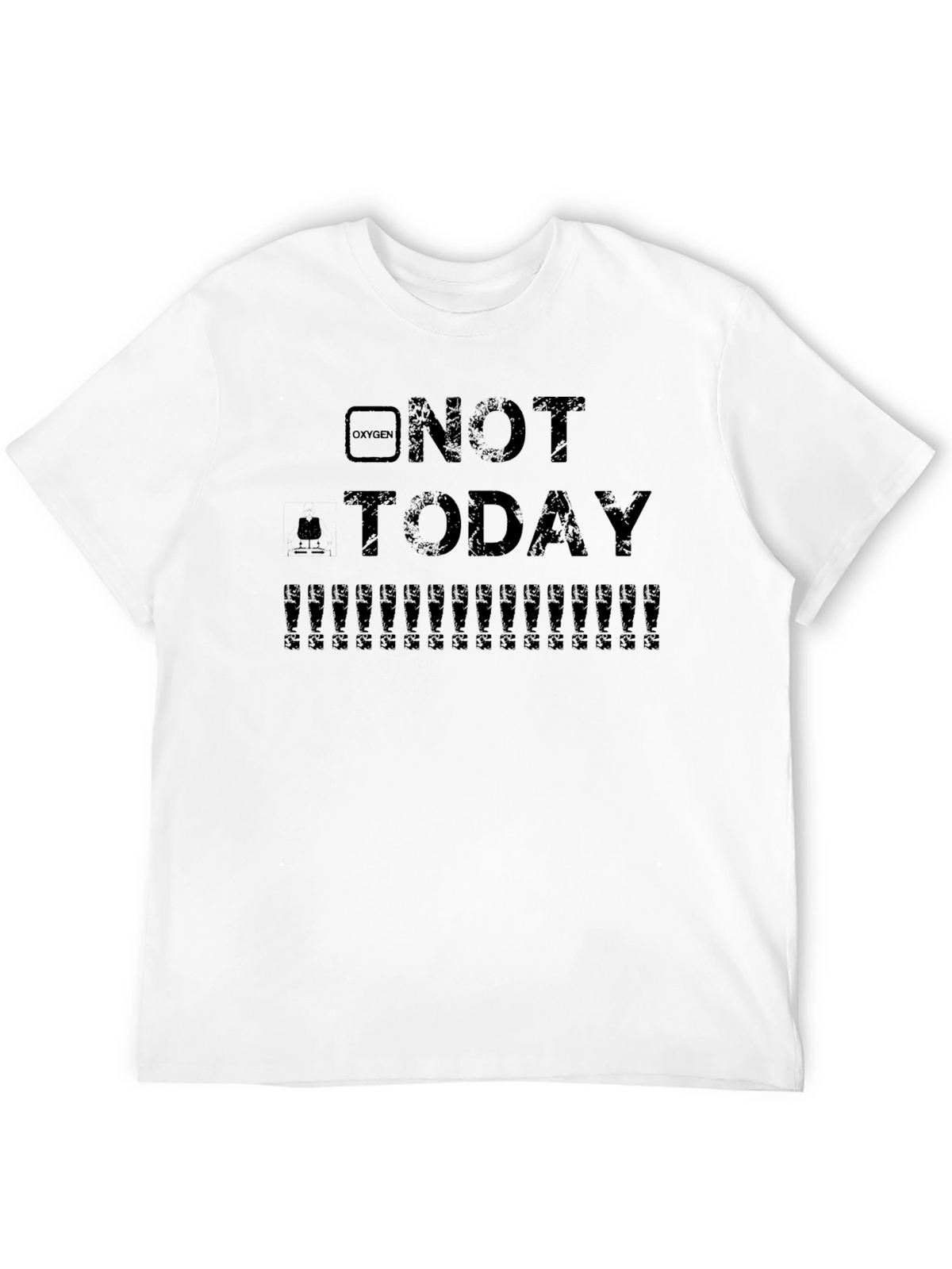 Mens Black Not Today Graphic T-Shirt