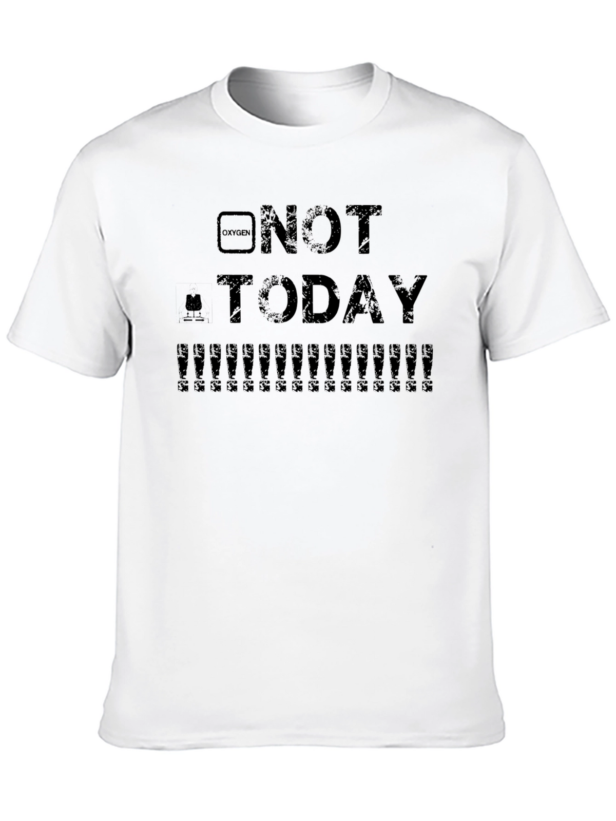 Mens Black Not Today Graphic T-Shirt