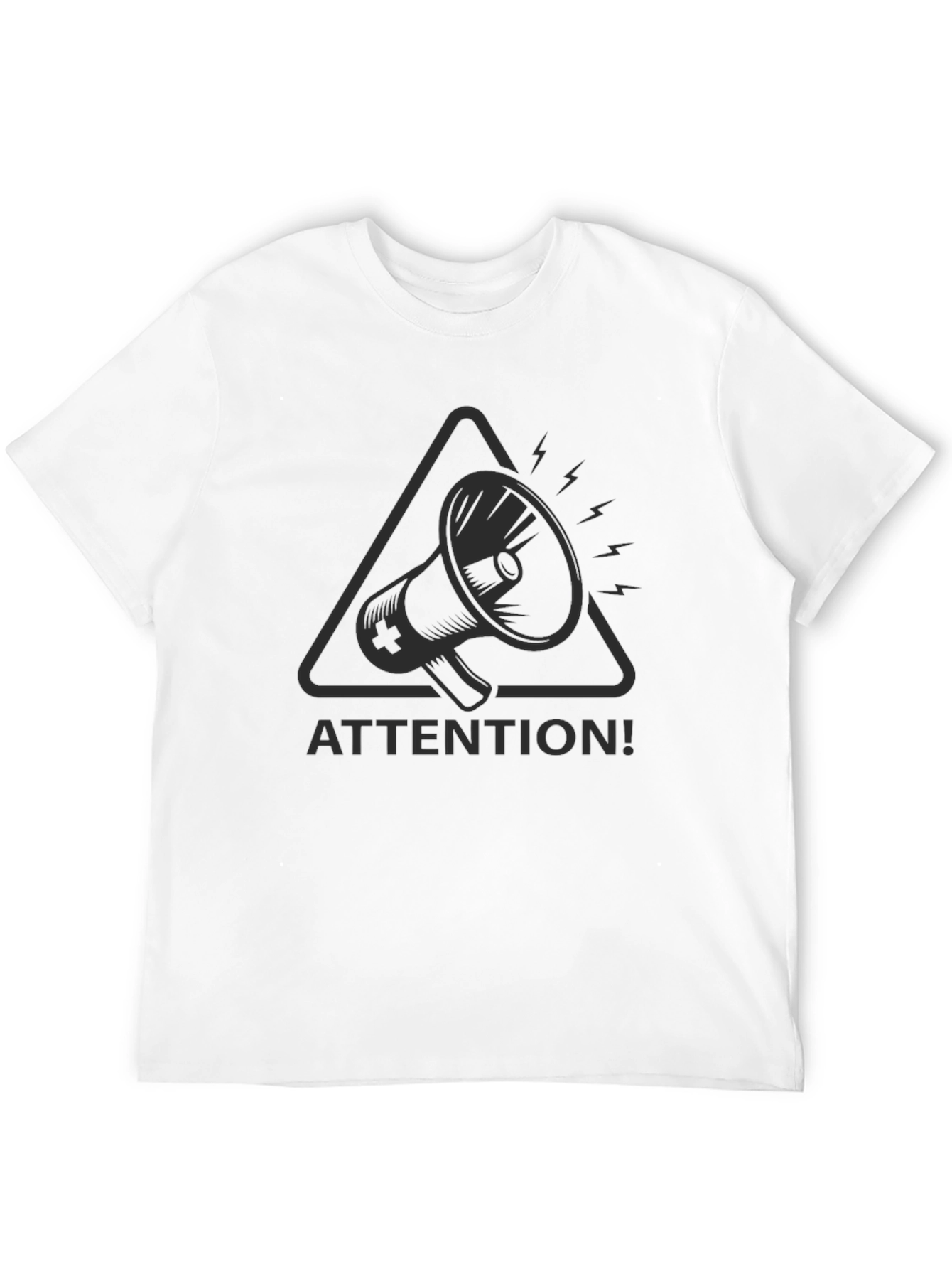 Attention Graphic Tee - Black