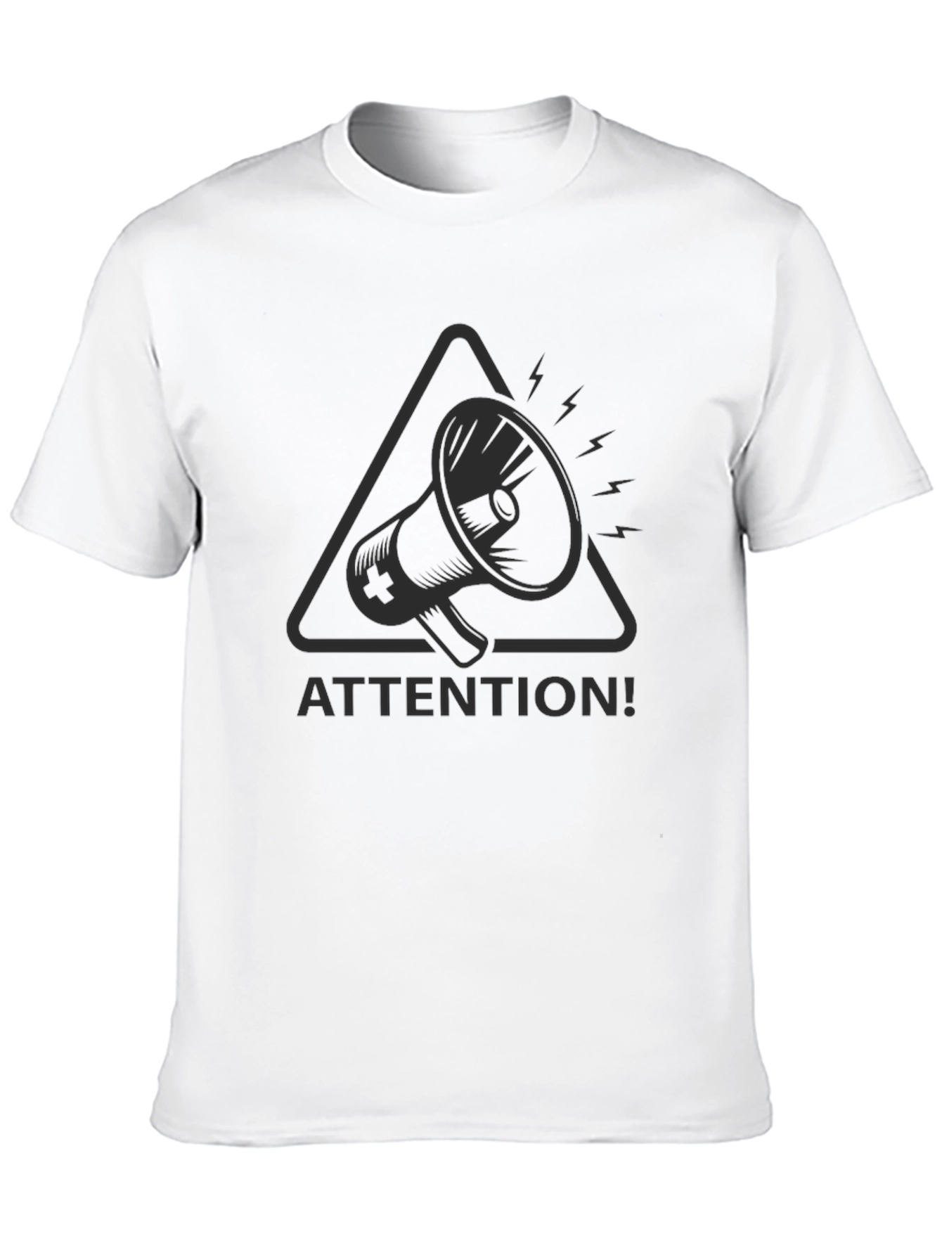 Attention Graphic Tee - Black