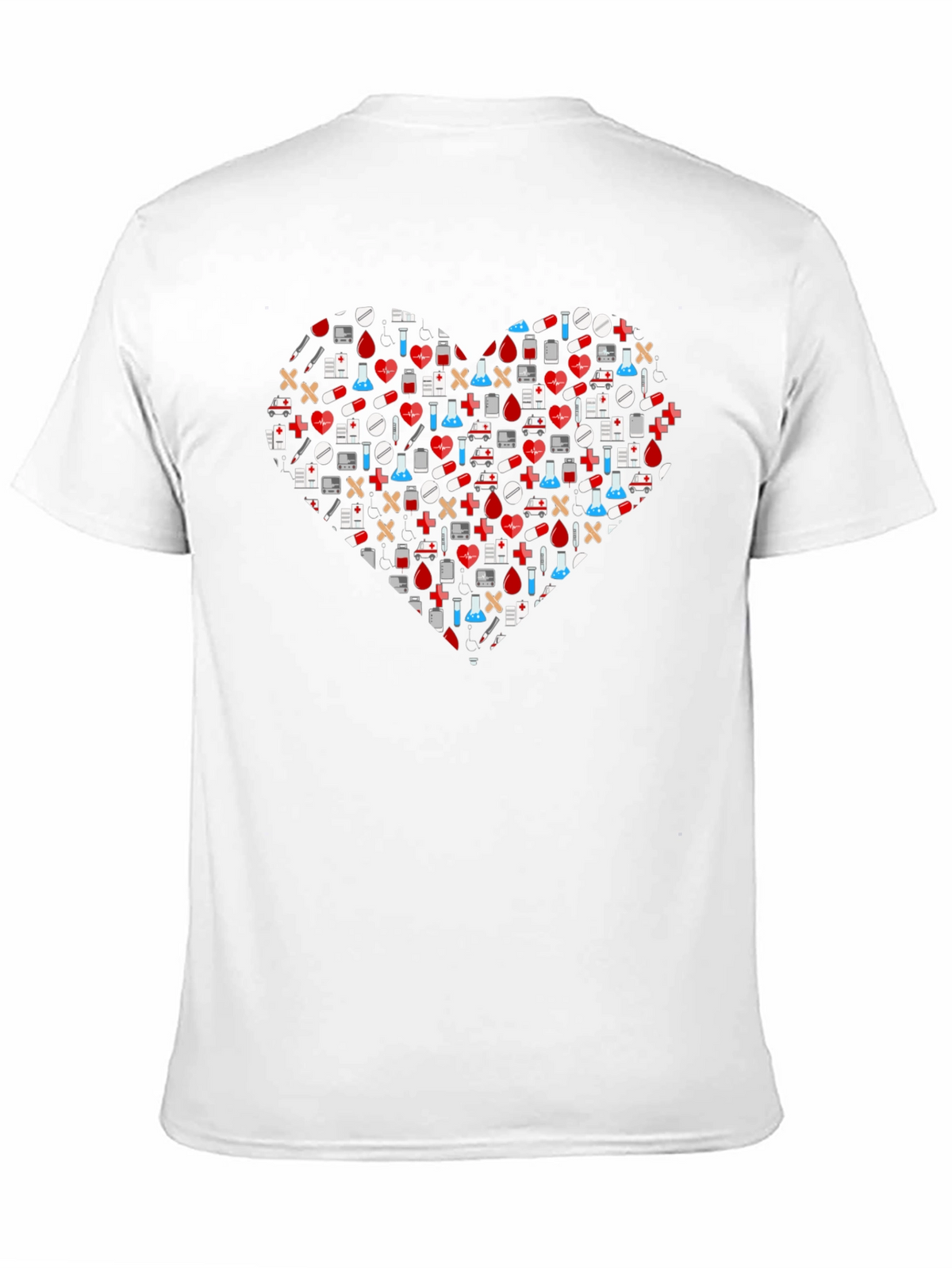 Medical Heart Graphic T-Shirt - Black Cotton Tee