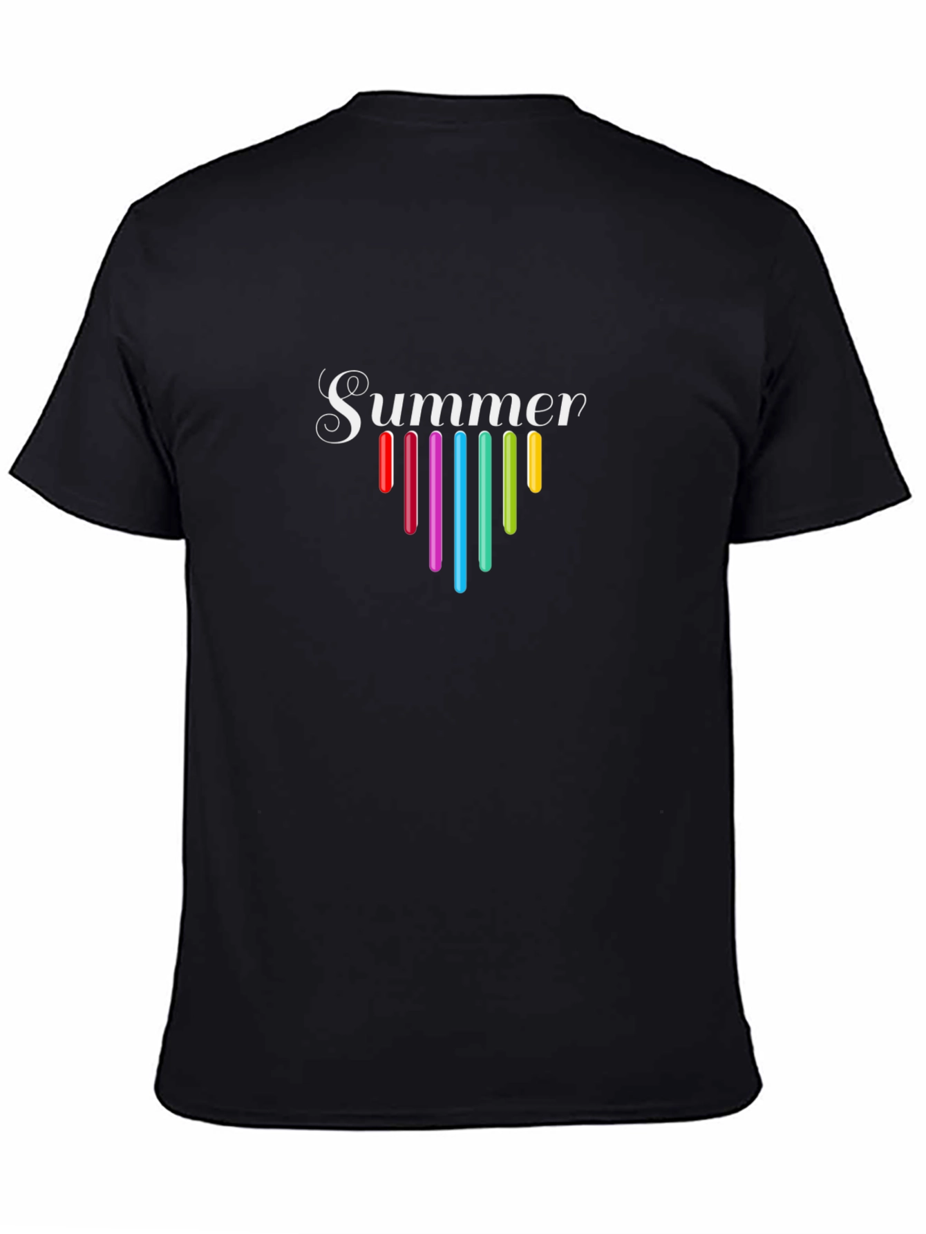 Summer Graphic T-Shirt - Casual Black Tee