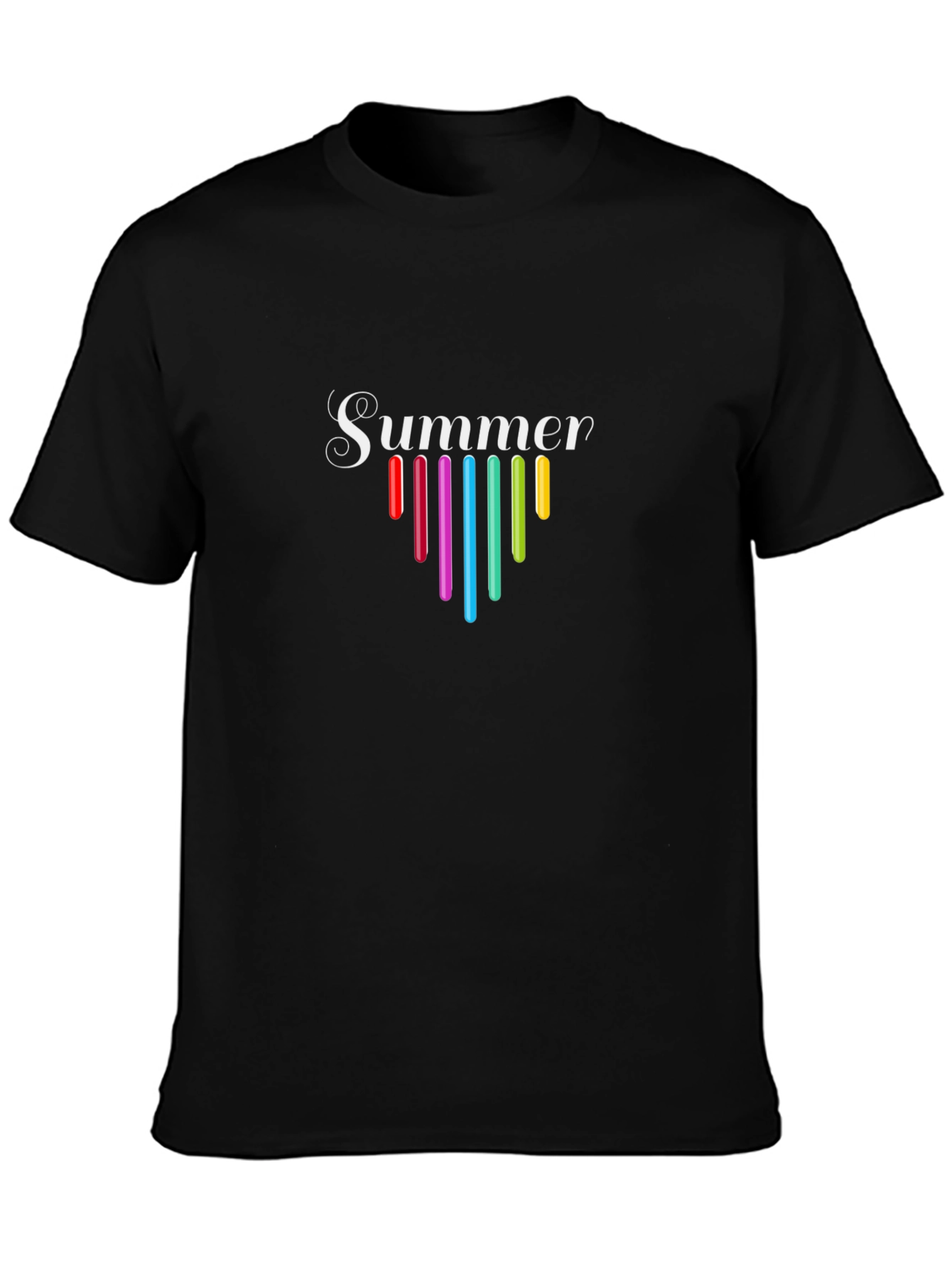 Summer Graphic T-Shirt - Casual Black Tee
