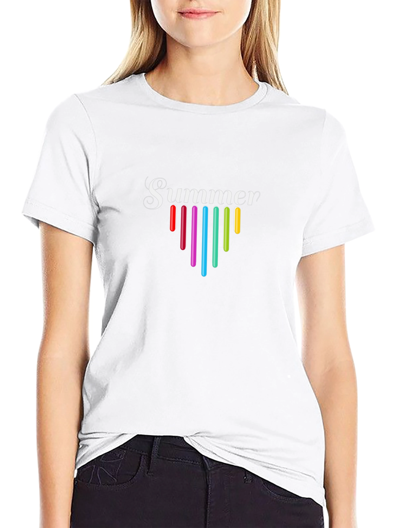 Summer Graphic T-Shirt - Casual Black Tee