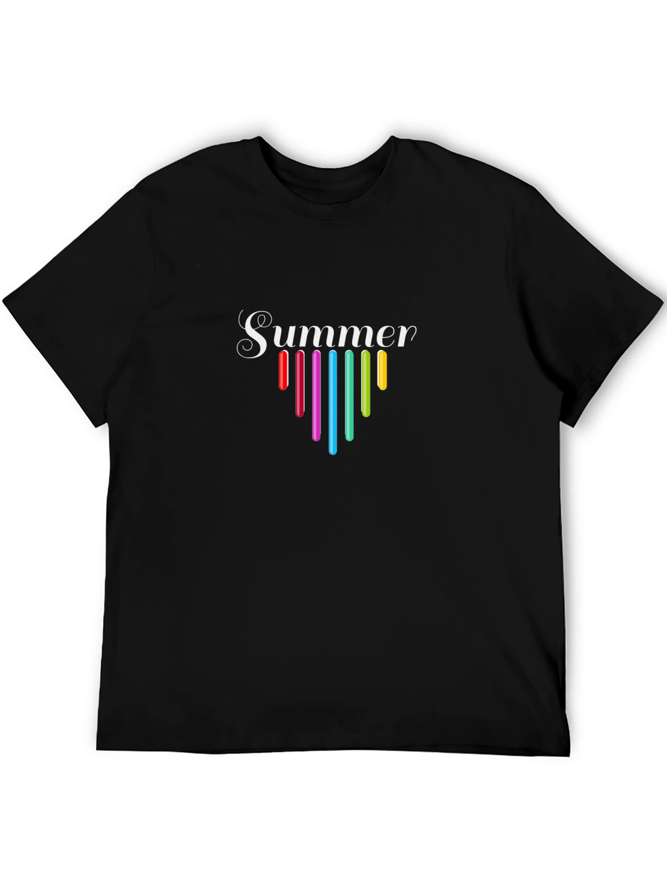 Summer Graphic T-Shirt - Casual Black Tee