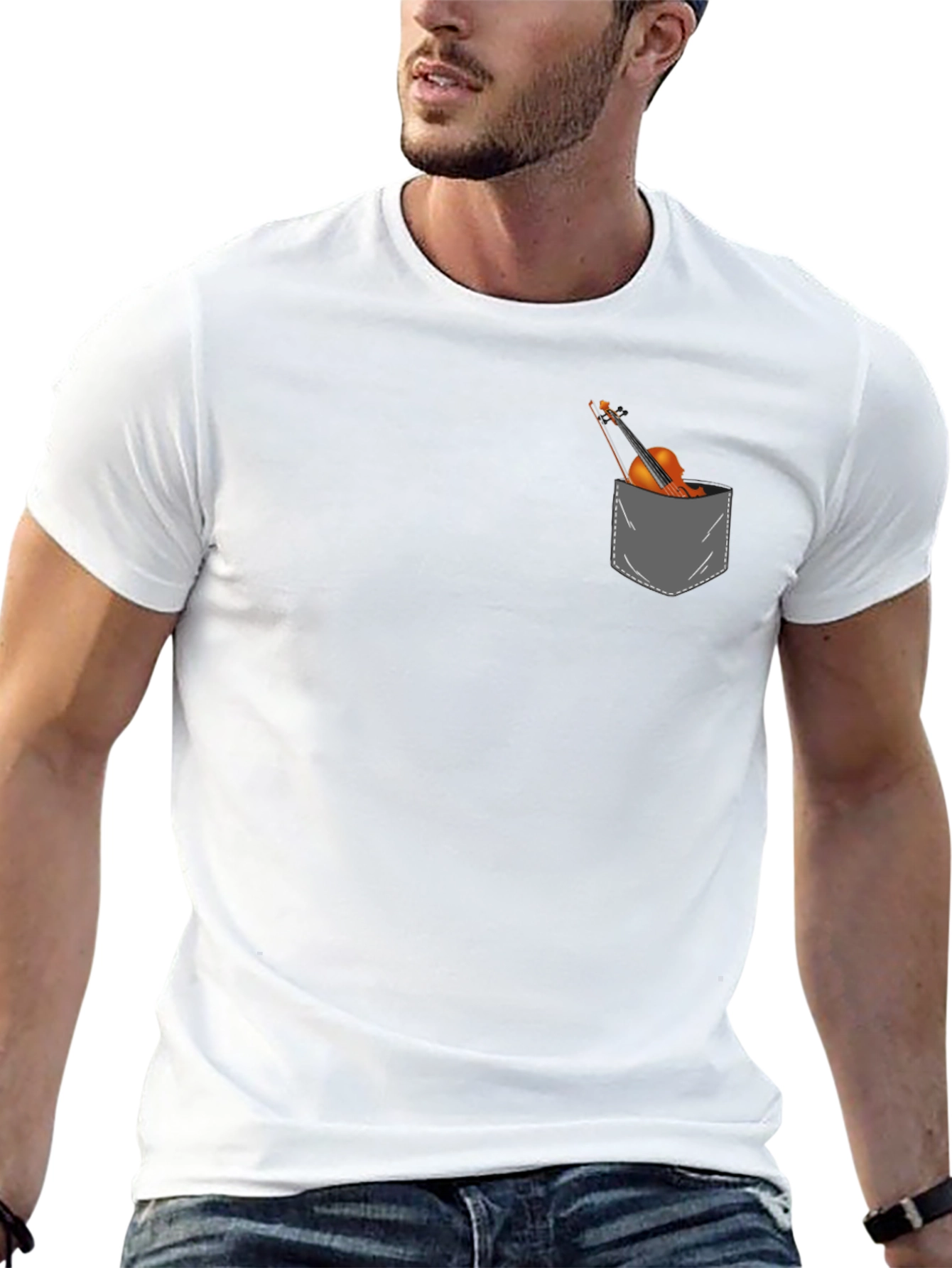 Violin in Pocket Graphic Tee