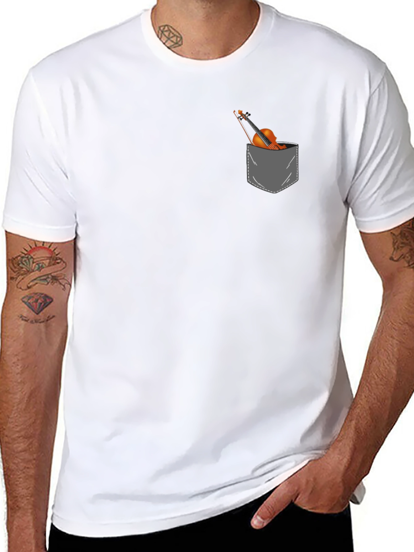 Violin in Pocket Graphic Tee