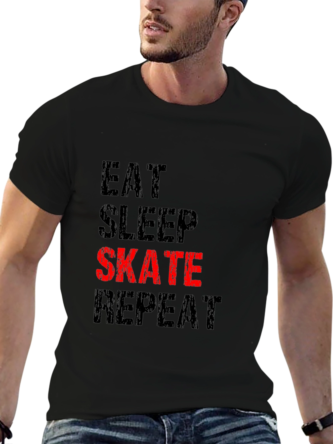 Eat Sleep Skate Repeat Graphic T-Shirt