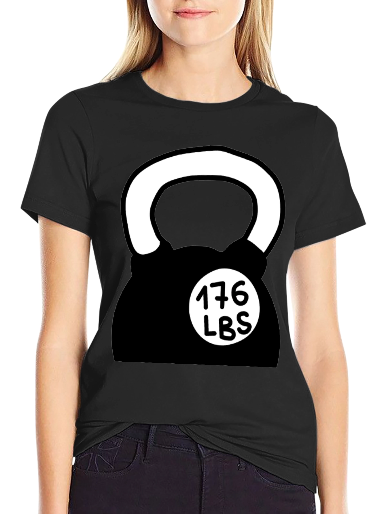 Weightlifting Kettlebell Black T-Shirt