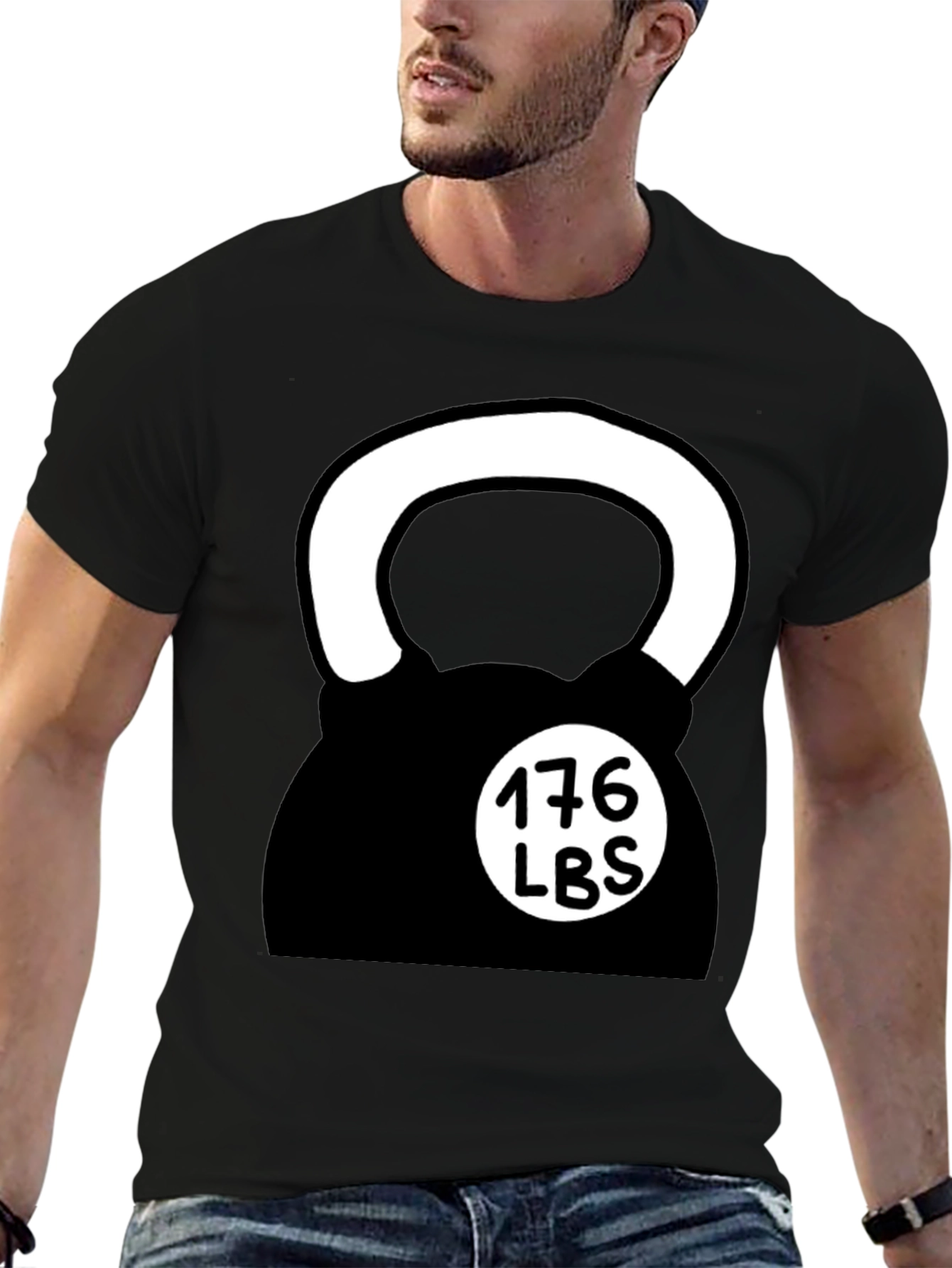 Weightlifting Kettlebell Black T-Shirt