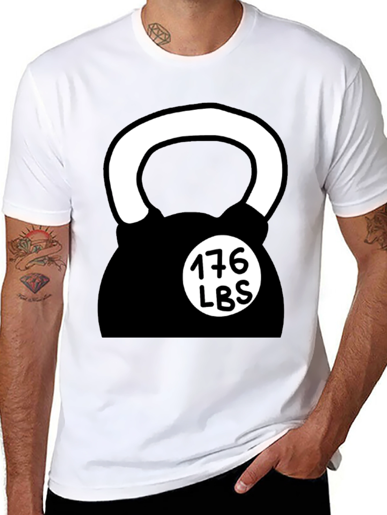 Weightlifting Kettlebell Black T-Shirt