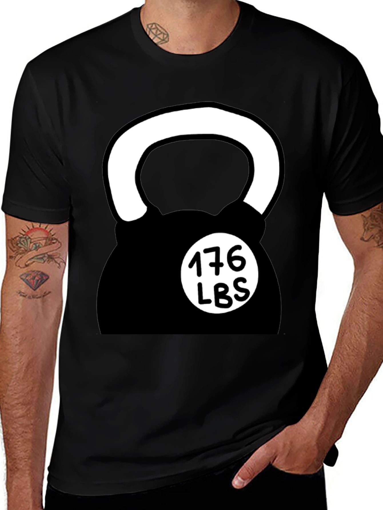 Weightlifting Kettlebell Black T-Shirt
