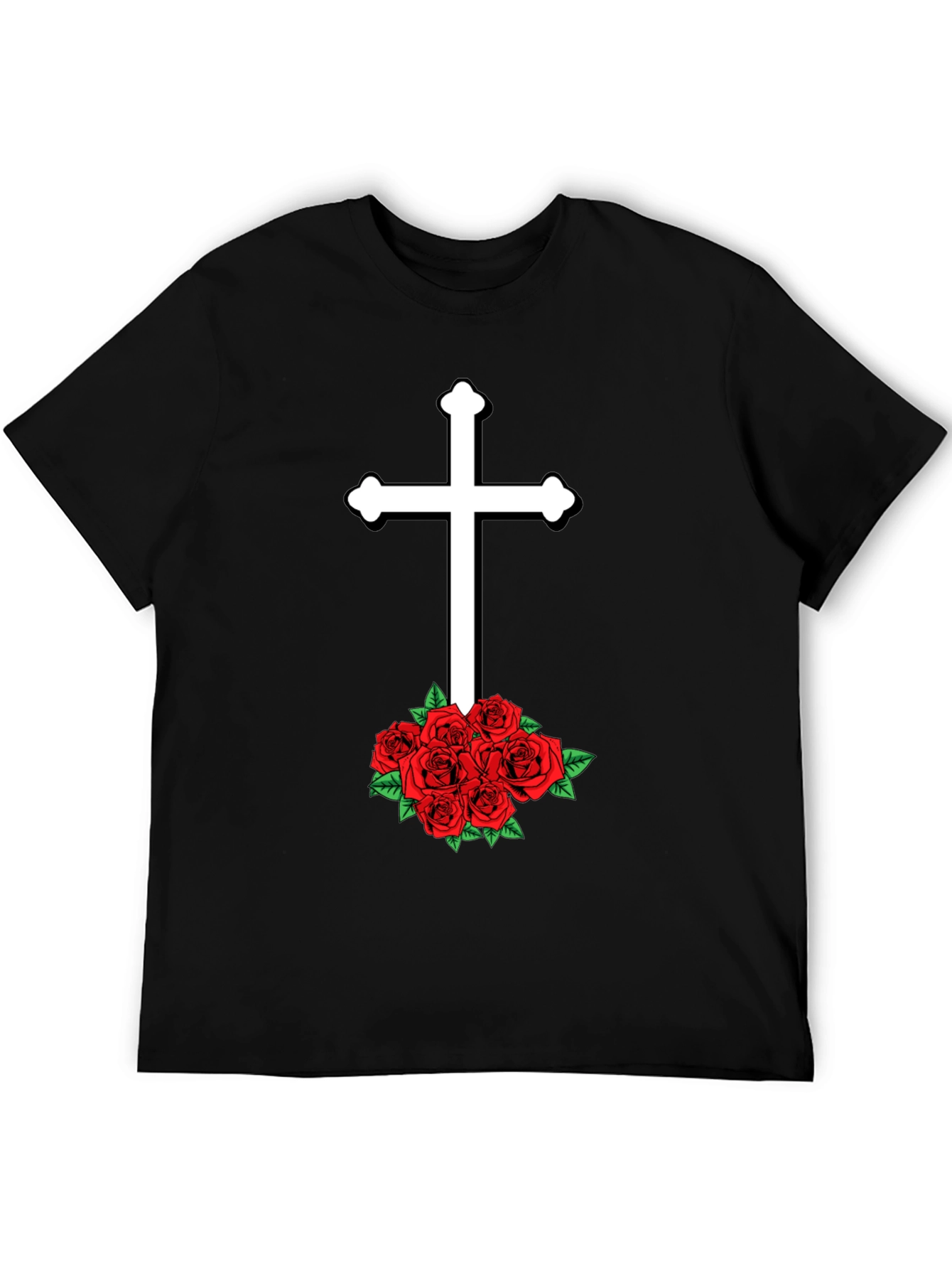 Cross & Roses Graphic T-Shirt