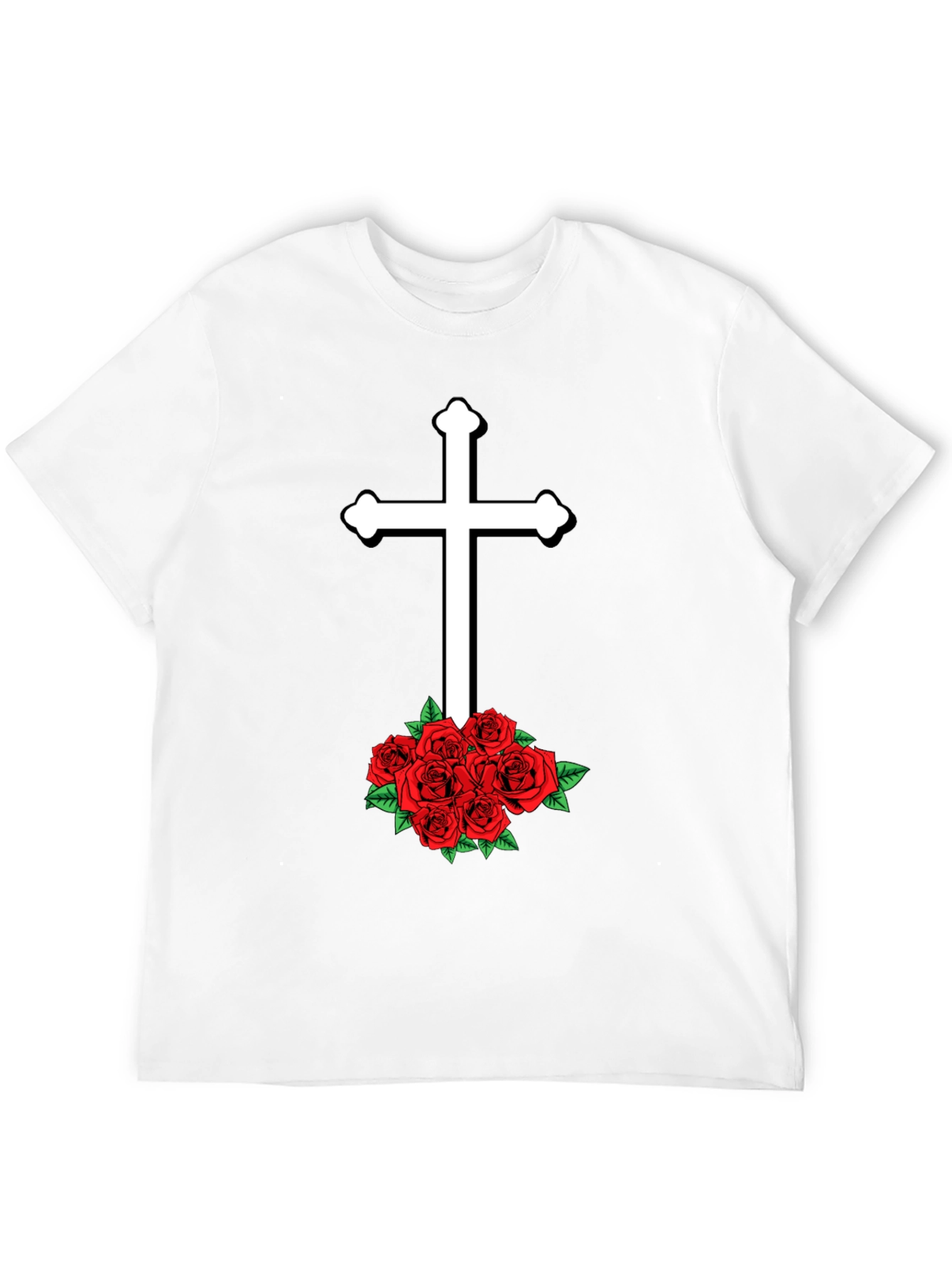 Cross & Roses Graphic T-Shirt