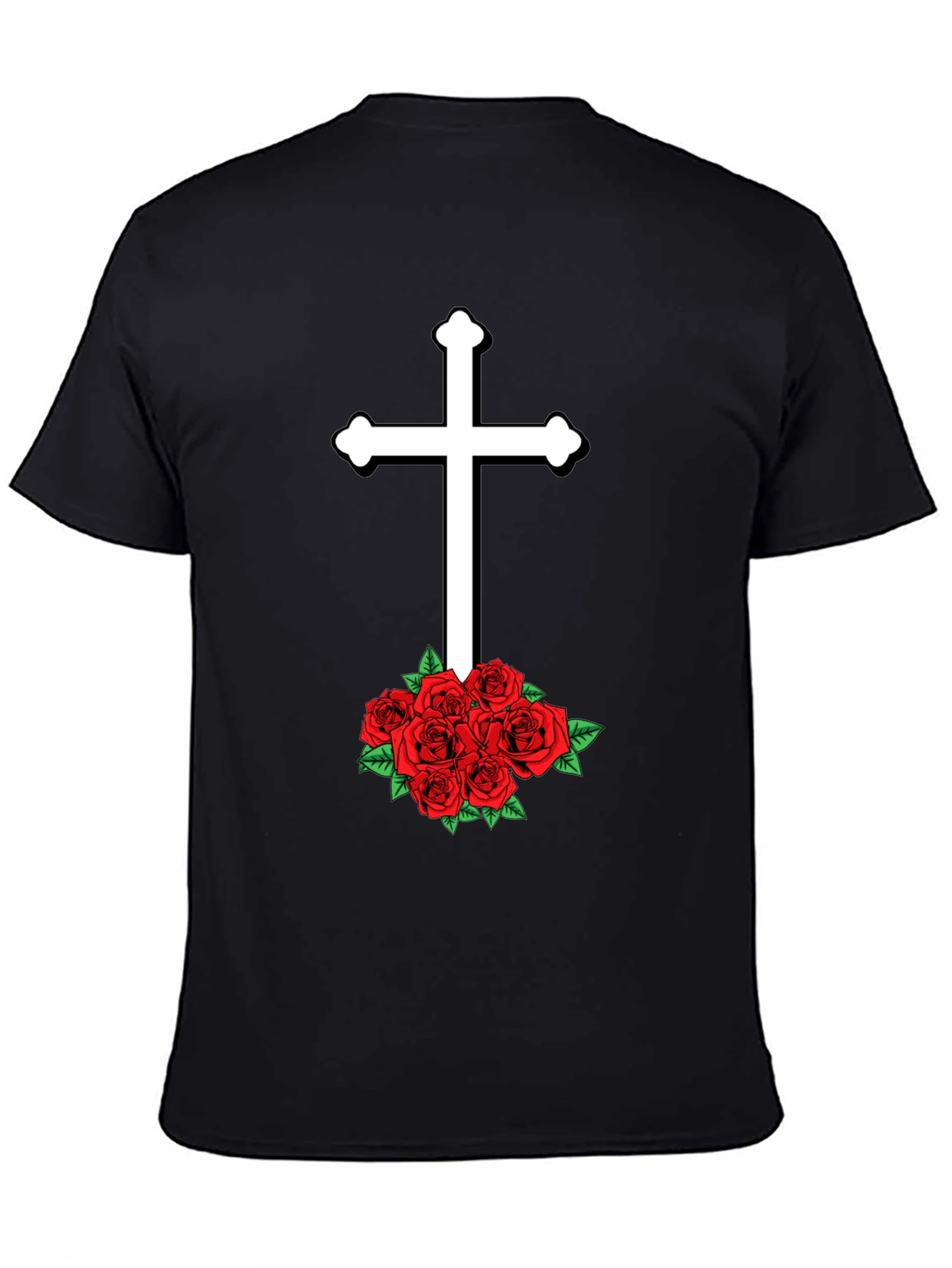 Cross & Roses Graphic T-Shirt