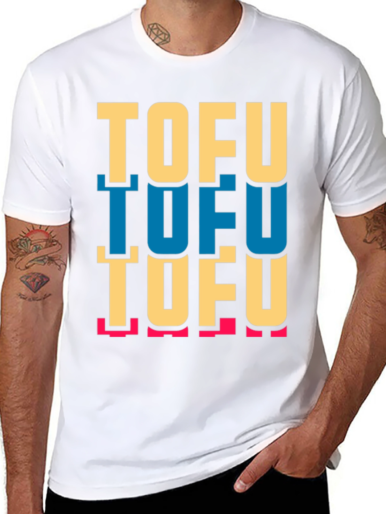 Tofu Stack Graphic Tee - Black
