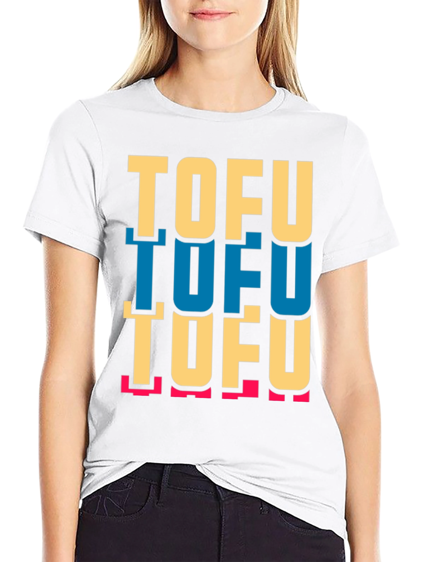 Tofu Stack Graphic Tee - Black