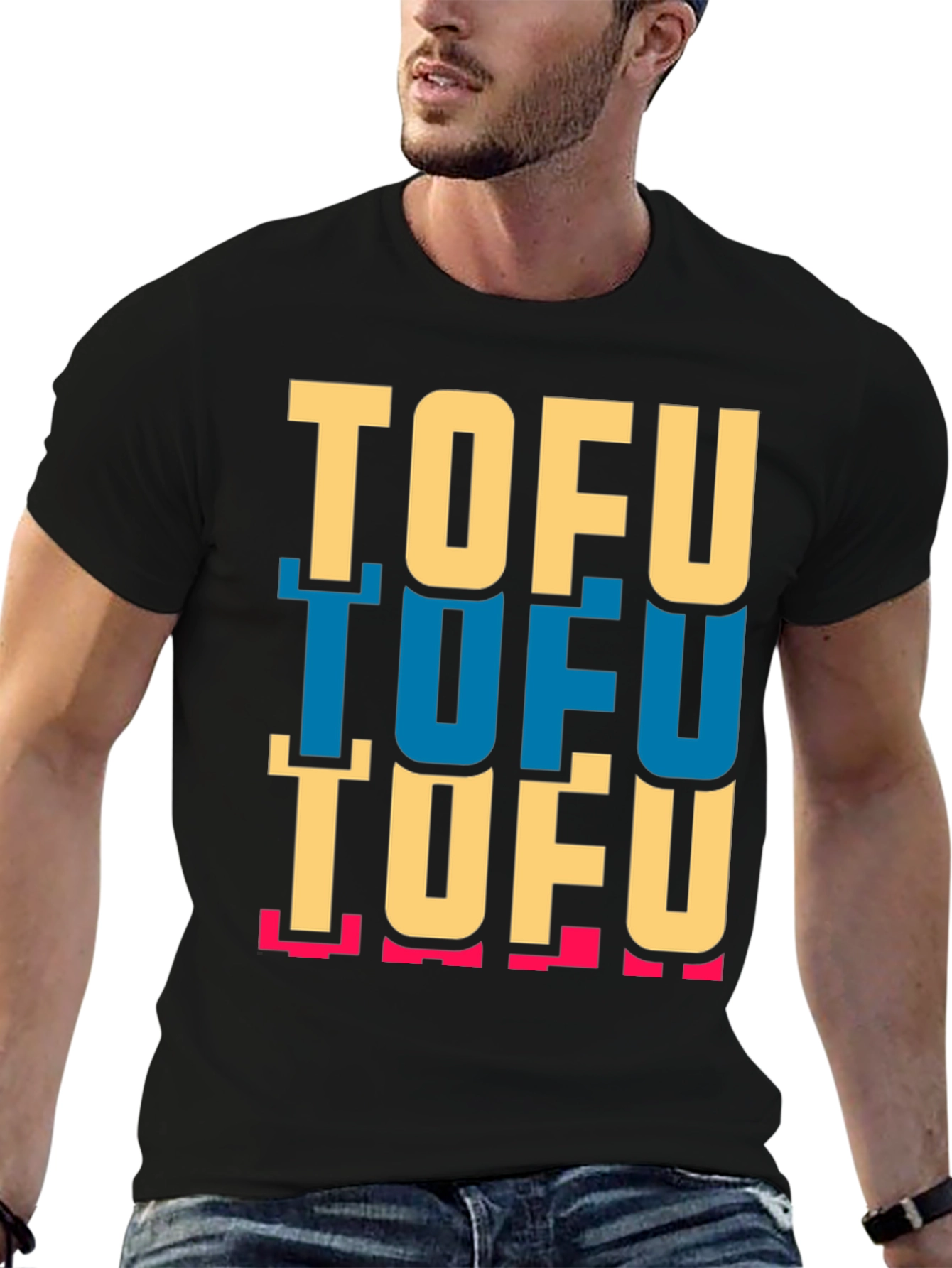 Tofu Stack Graphic Tee - Black