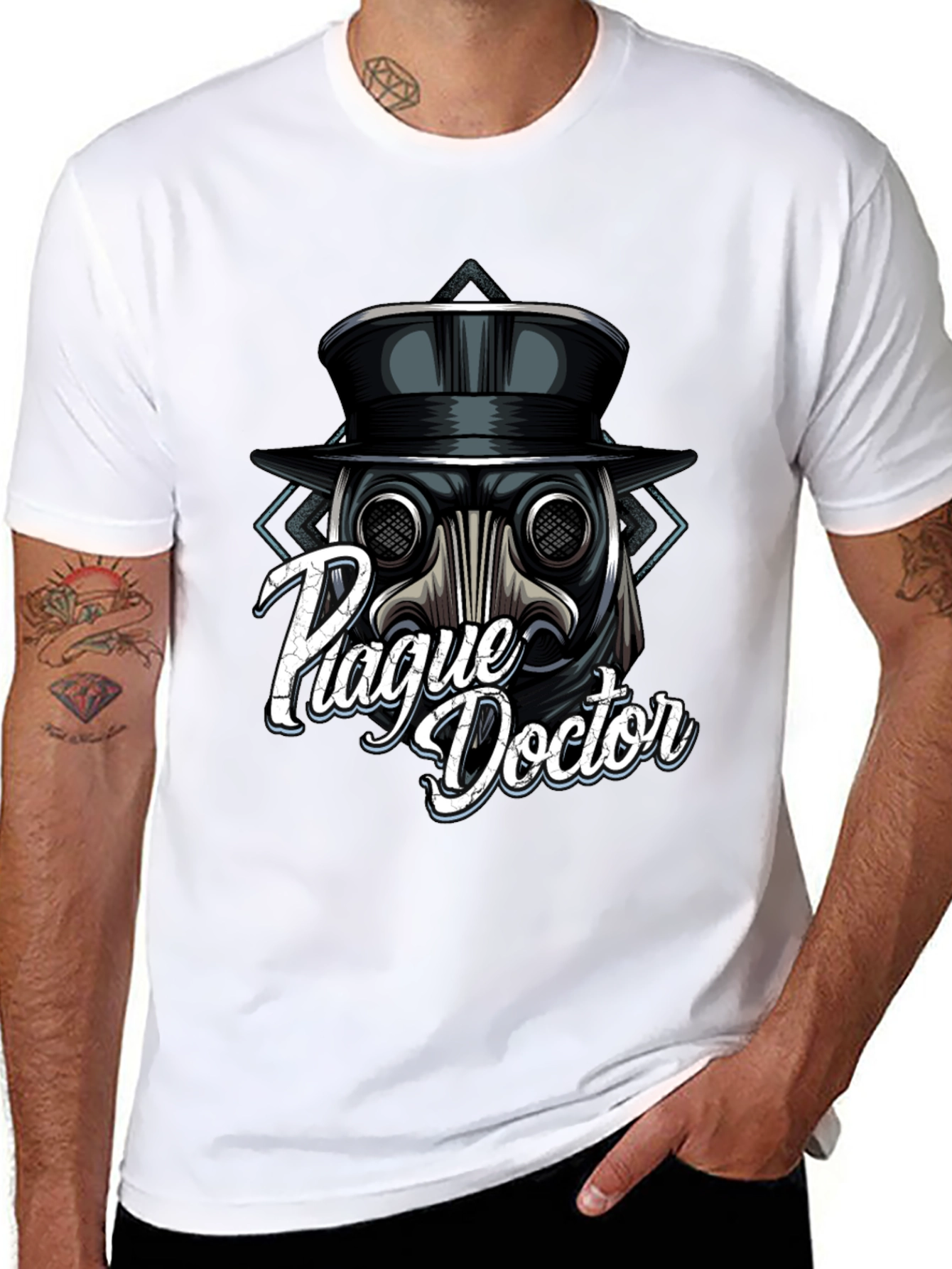 Plague Doctor Graphic T-Shirt - Mens Black Tee
