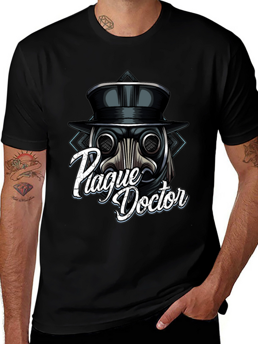 Plague Doctor Graphic T-Shirt - Mens Black Tee