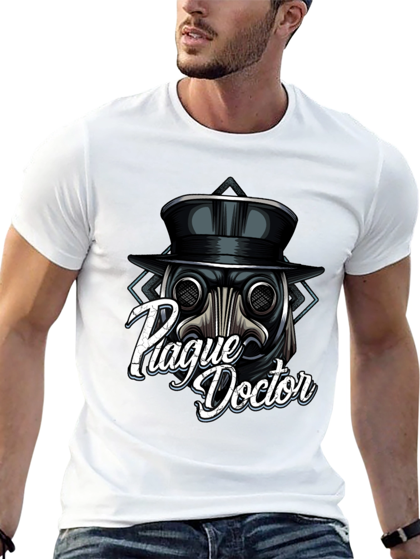 Plague Doctor Graphic T-Shirt - Mens Black Tee