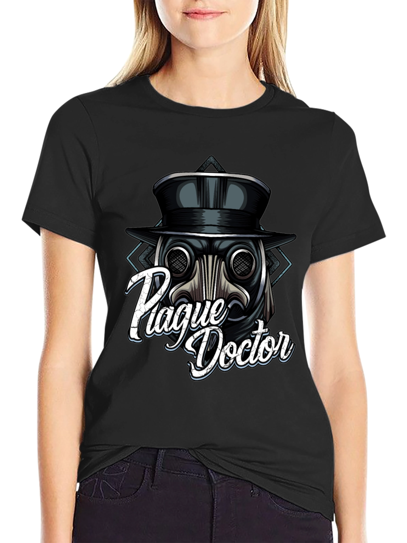 Plague Doctor Graphic T-Shirt - Mens Black Tee