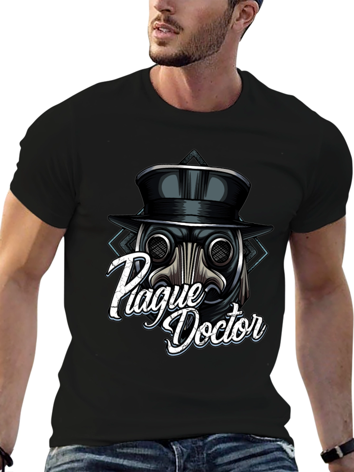 Plague Doctor Graphic T-Shirt - Mens Black Tee