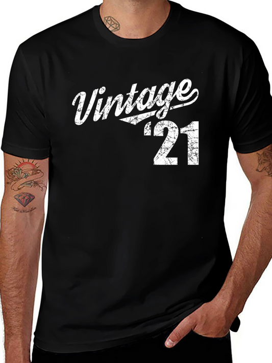 Vintage 21 Graphic Tee - Black
