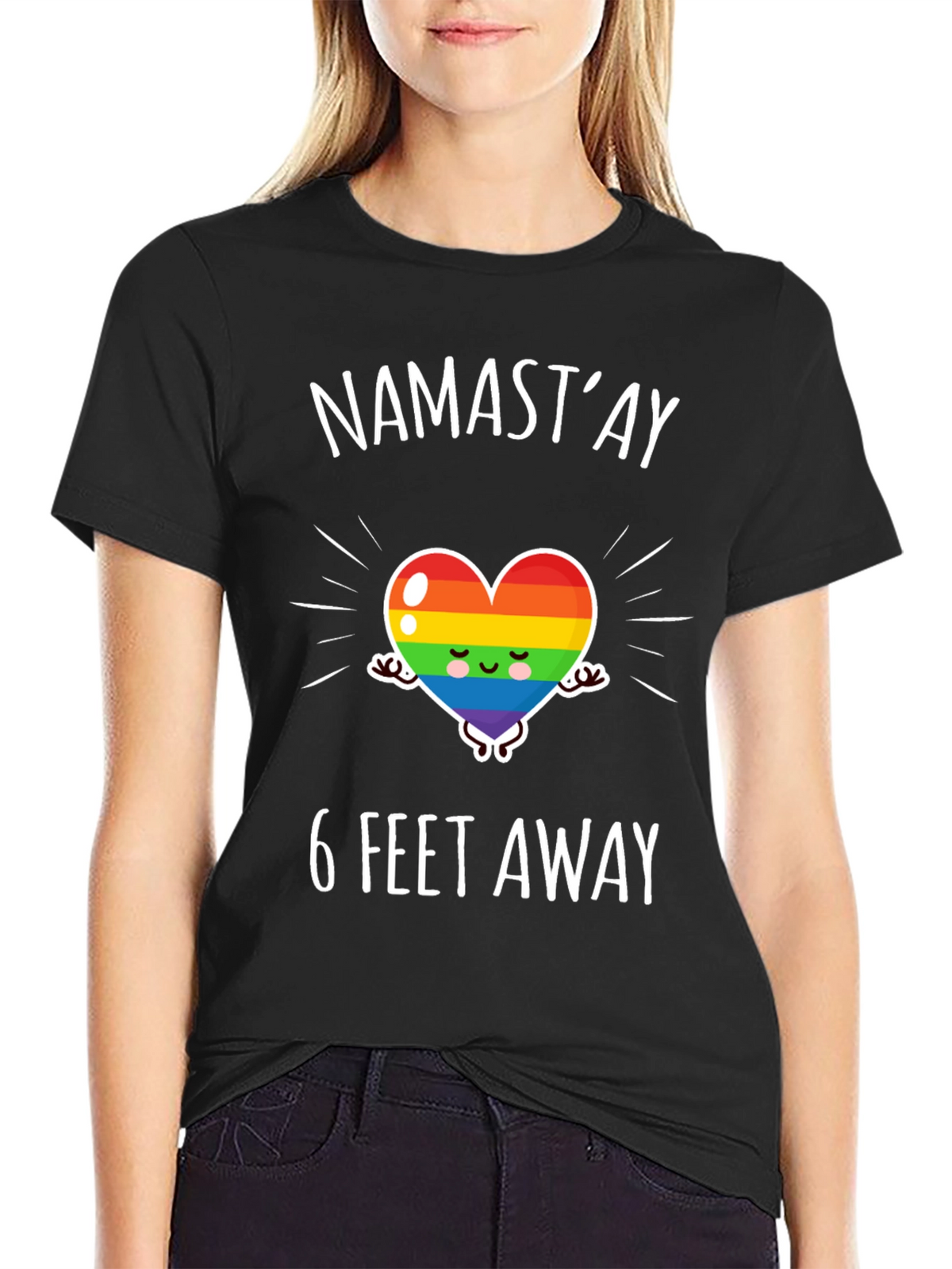 Namastay 6 Feet Away Graphic Tee