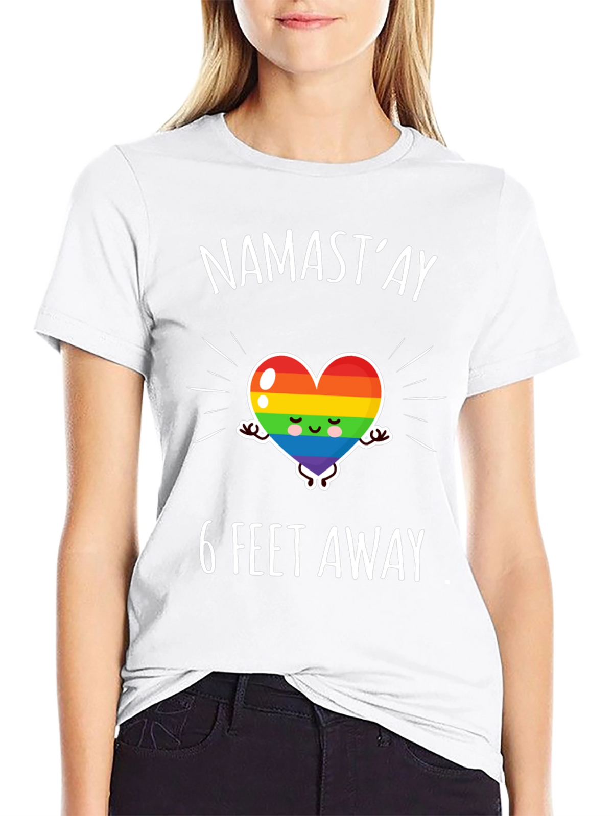 Namastay 6 Feet Away Graphic Tee
