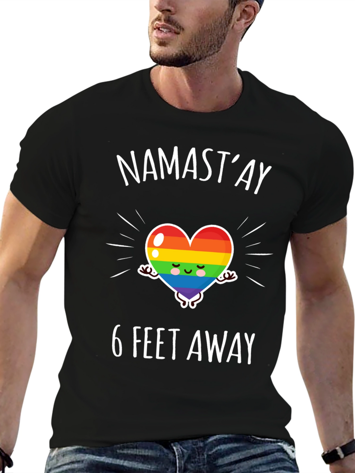 Namastay 6 Feet Away Graphic Tee