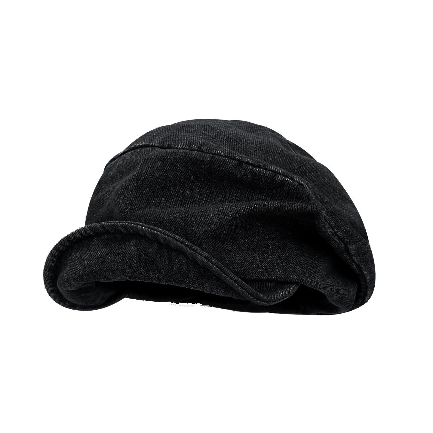 Unisex Washed Denim Newsboy Cap Octagonal Hat for Large Head Circumference