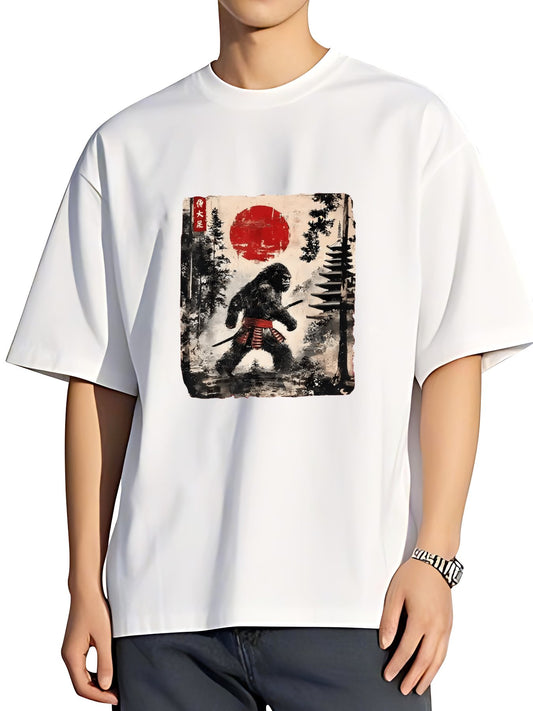 T-shirt Tokyo-tiger-japanese-samurai-bigfoot-washed-t-shirt