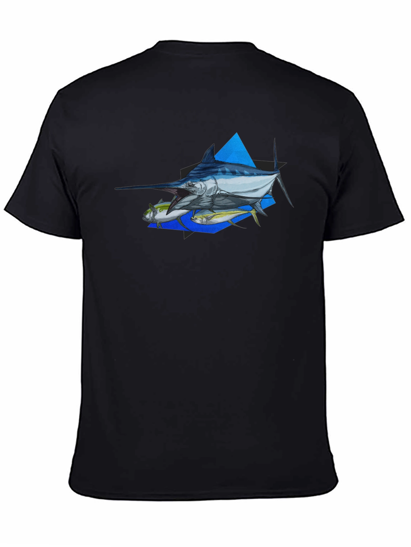 Marlin Fishing Graphic Tee - Black