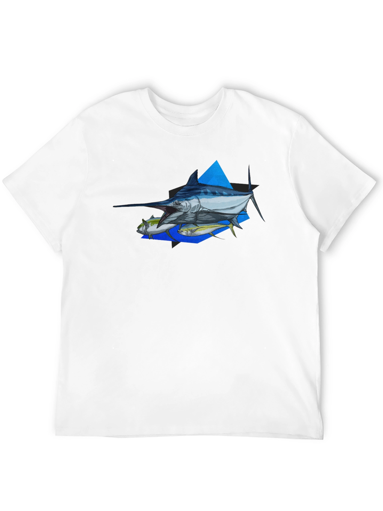 Marlin Fishing Graphic Tee - Black