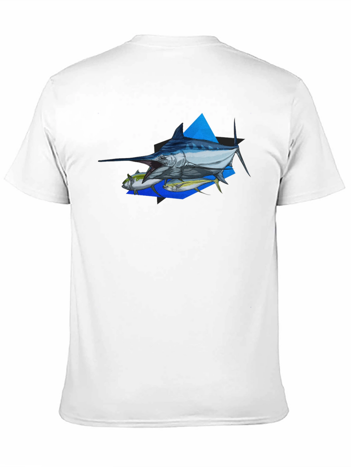 Marlin Fishing Graphic Tee - Black