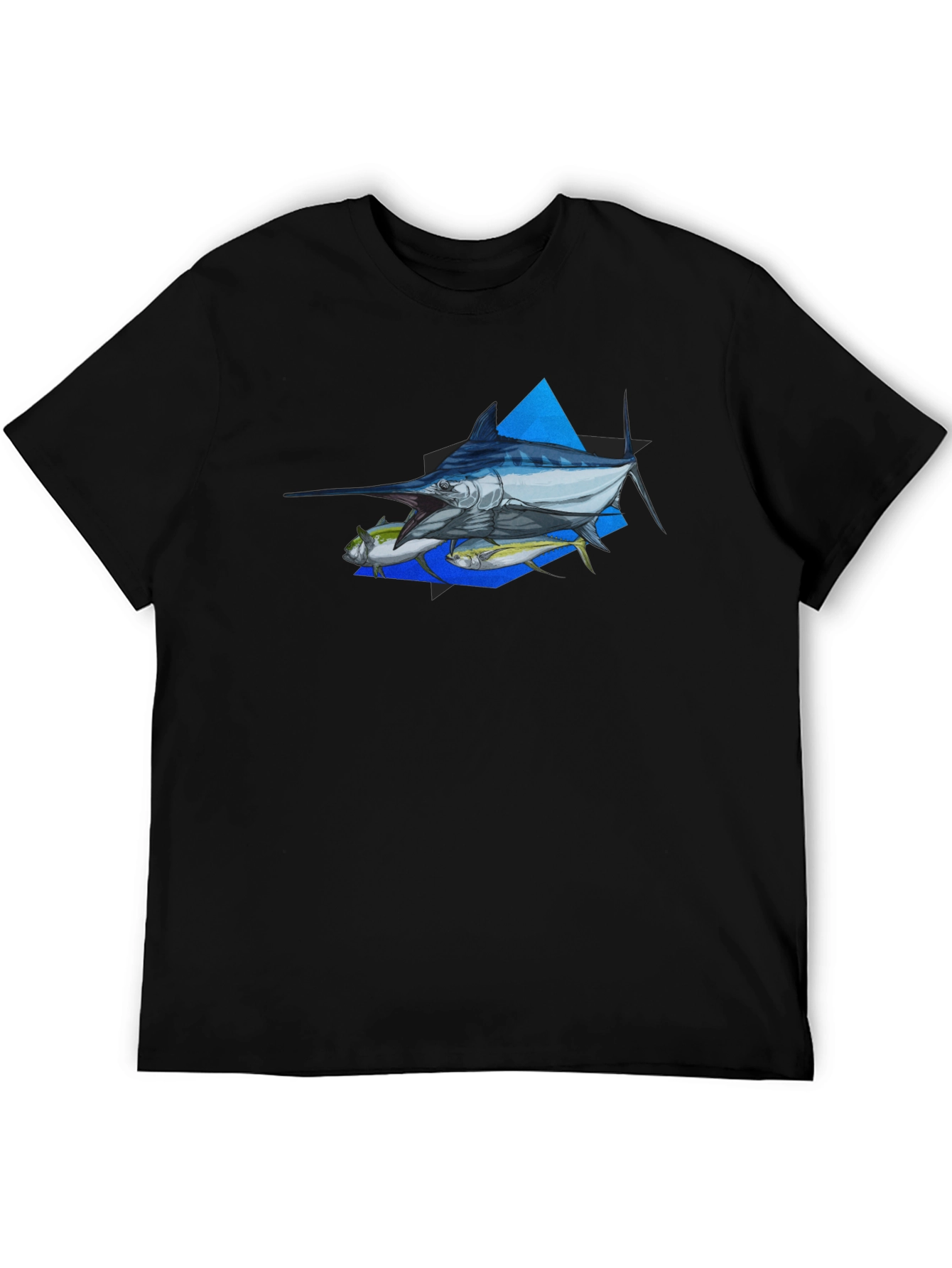 Marlin Fishing Graphic Tee - Black