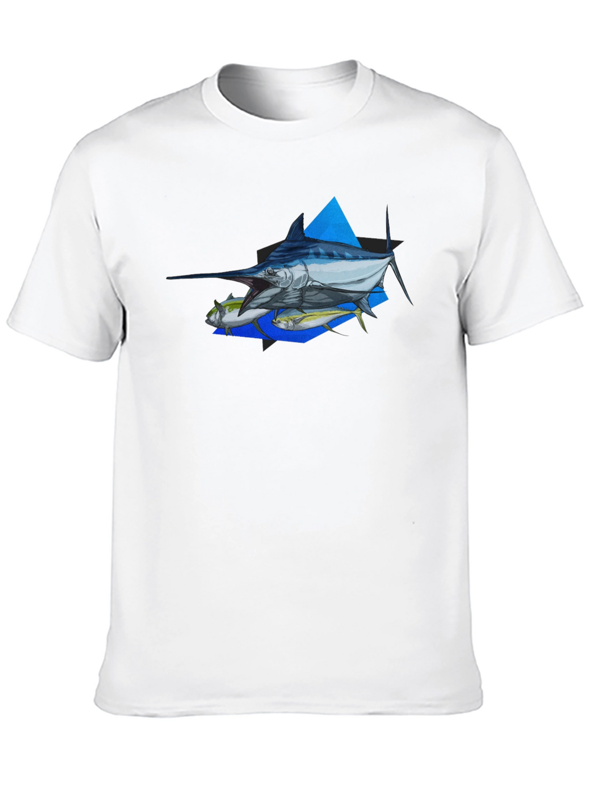 Marlin Fishing Graphic Tee - Black