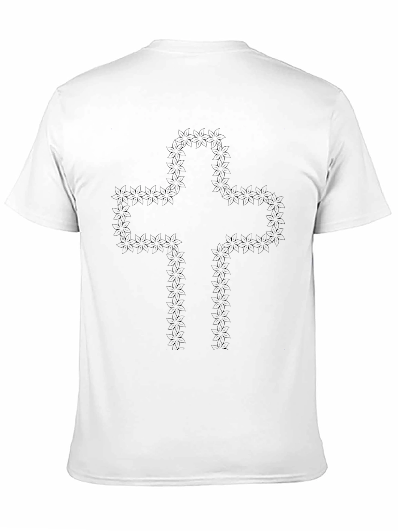 Floral Cross Graphic Tee - Stylish Religious Apparel