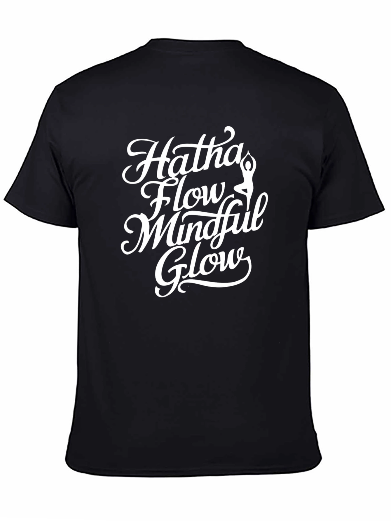 Hatha Flow Mindful Glow Black T-Shirt
