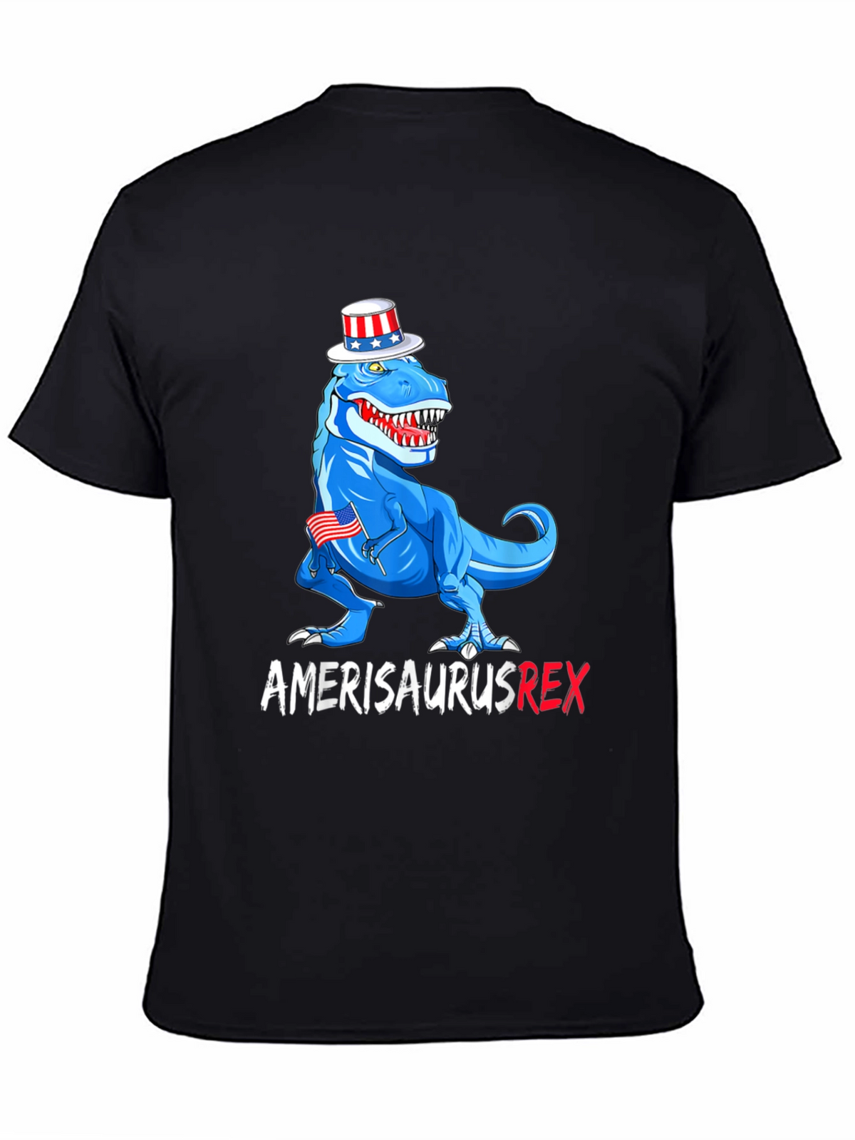 Amerisaurus Rex Patriotic T-Shirt - USA Dinosaur Tee