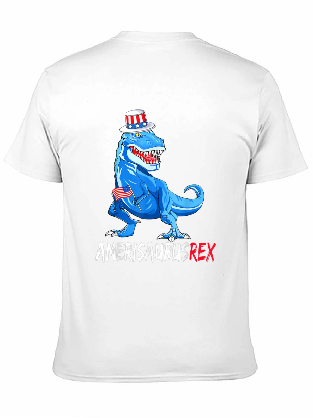 Amerisaurus Rex Patriotic T-Shirt - USA Dinosaur Tee
