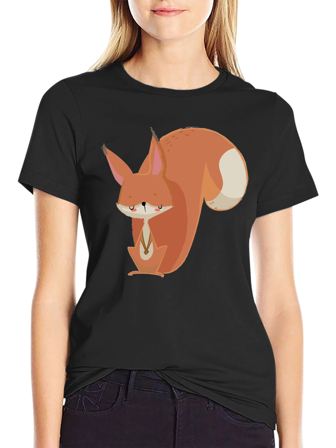 Squirrel Graphic Tee - Unisex Black T-Shirt