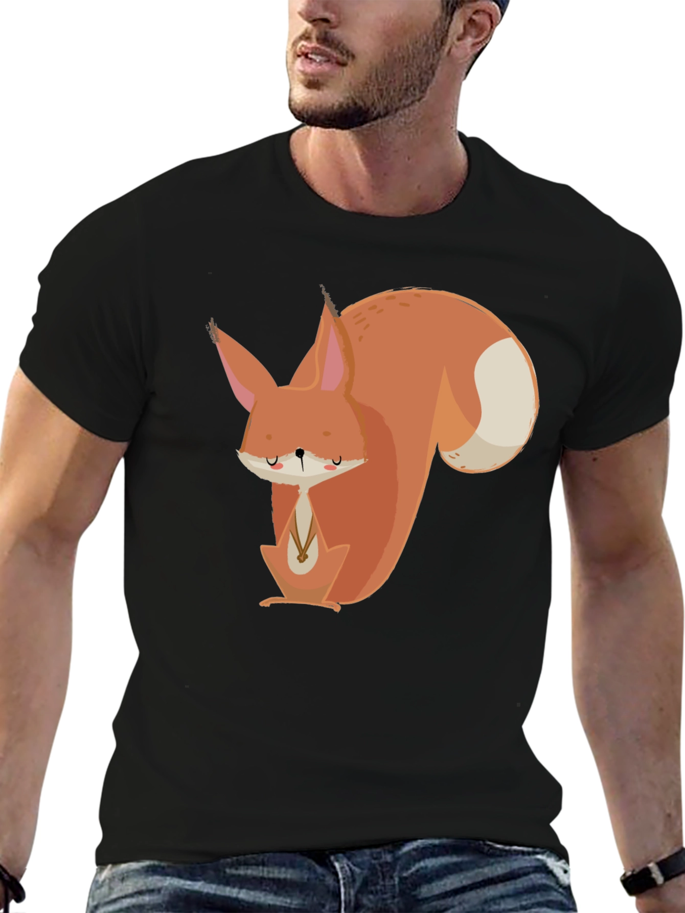 Squirrel Graphic Tee - Unisex Black T-Shirt