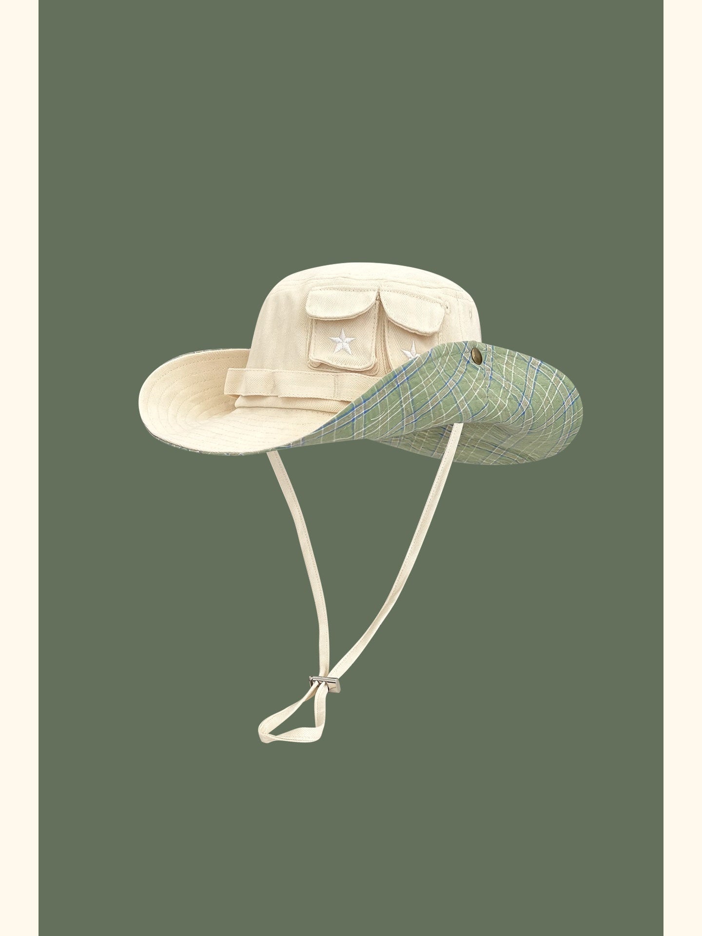 Stylish Outdoor Cowboy Bucket Hat with Star Pattern - Sun Protection for Women