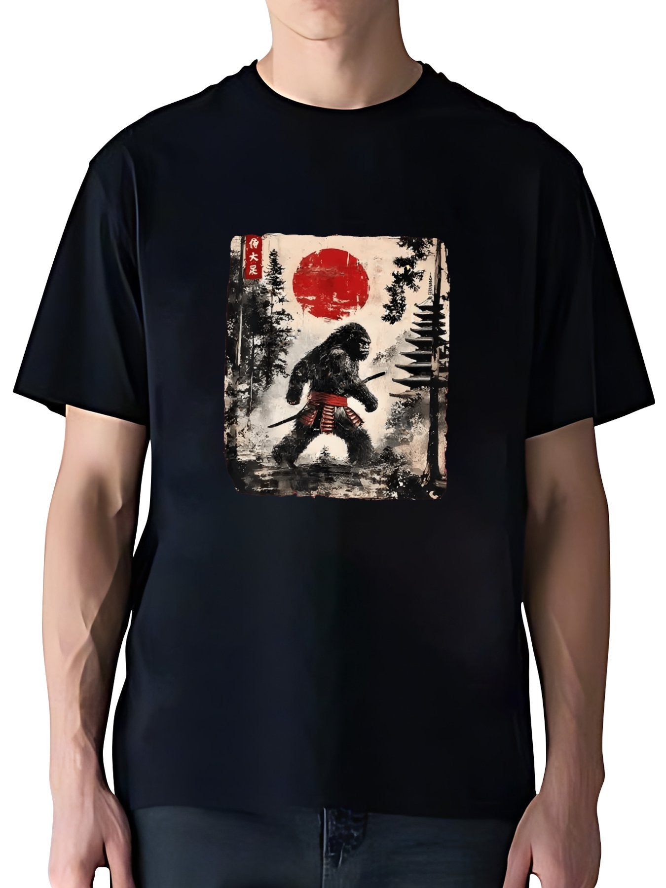 T-shirt Tokyo-tiger-japanese-samurai-bigfoot-washed-t-shirt