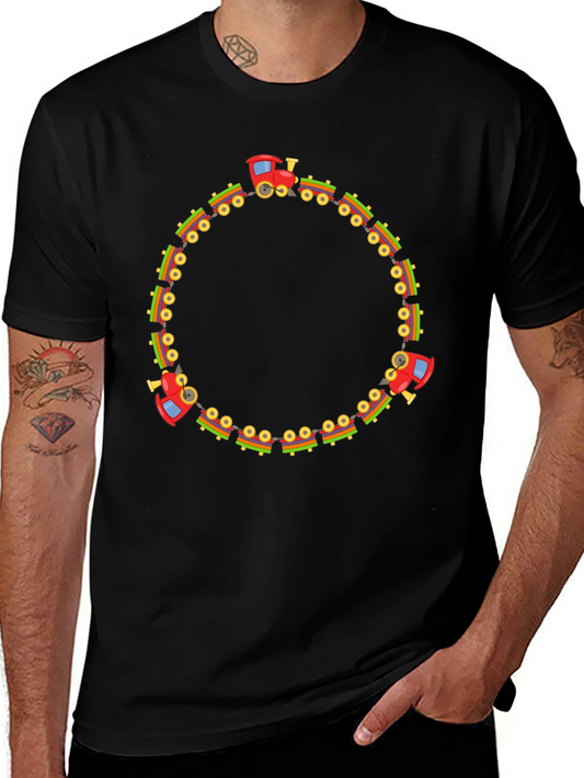 Train Circle Graphic T-Shirt