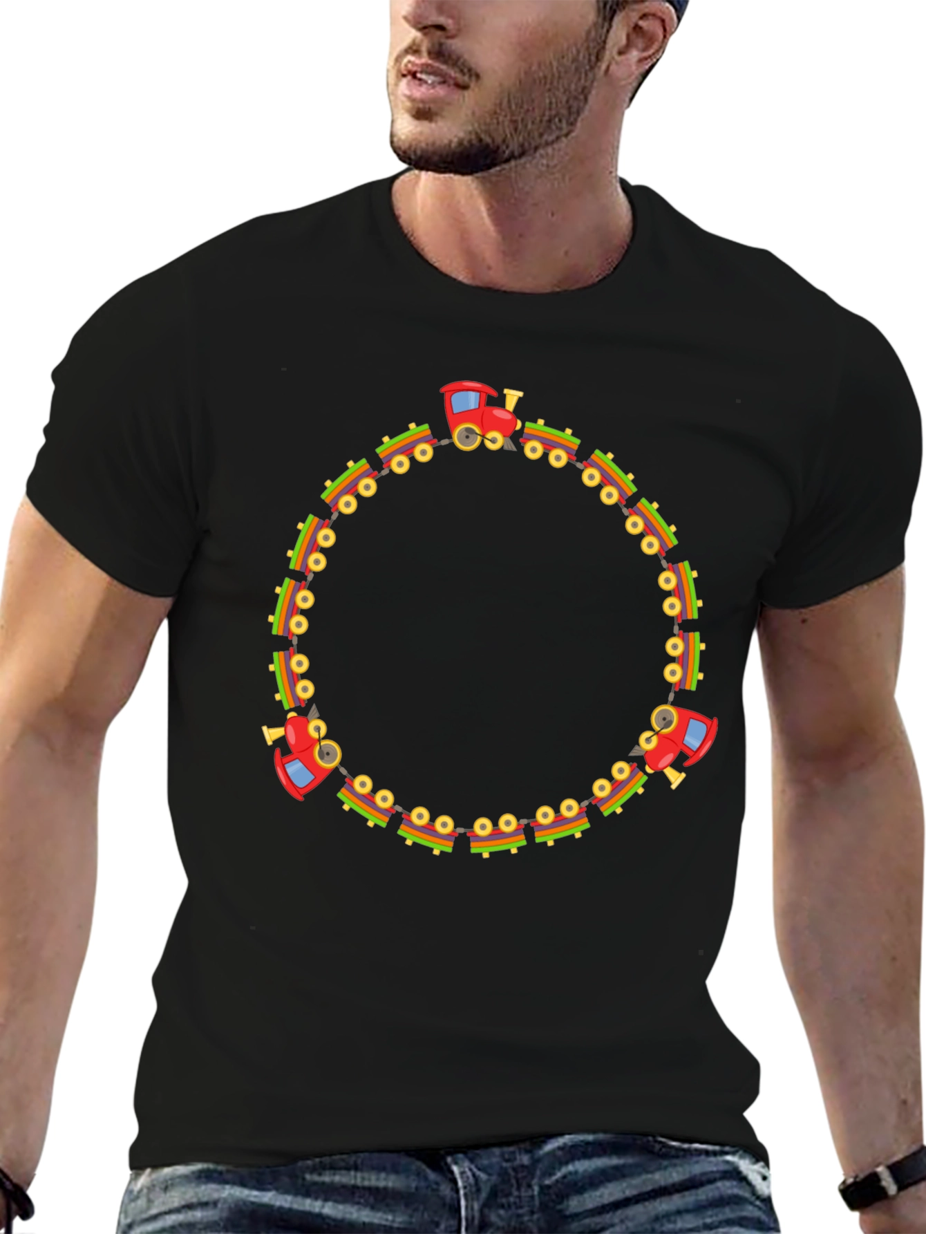 Train Circle Graphic T-Shirt