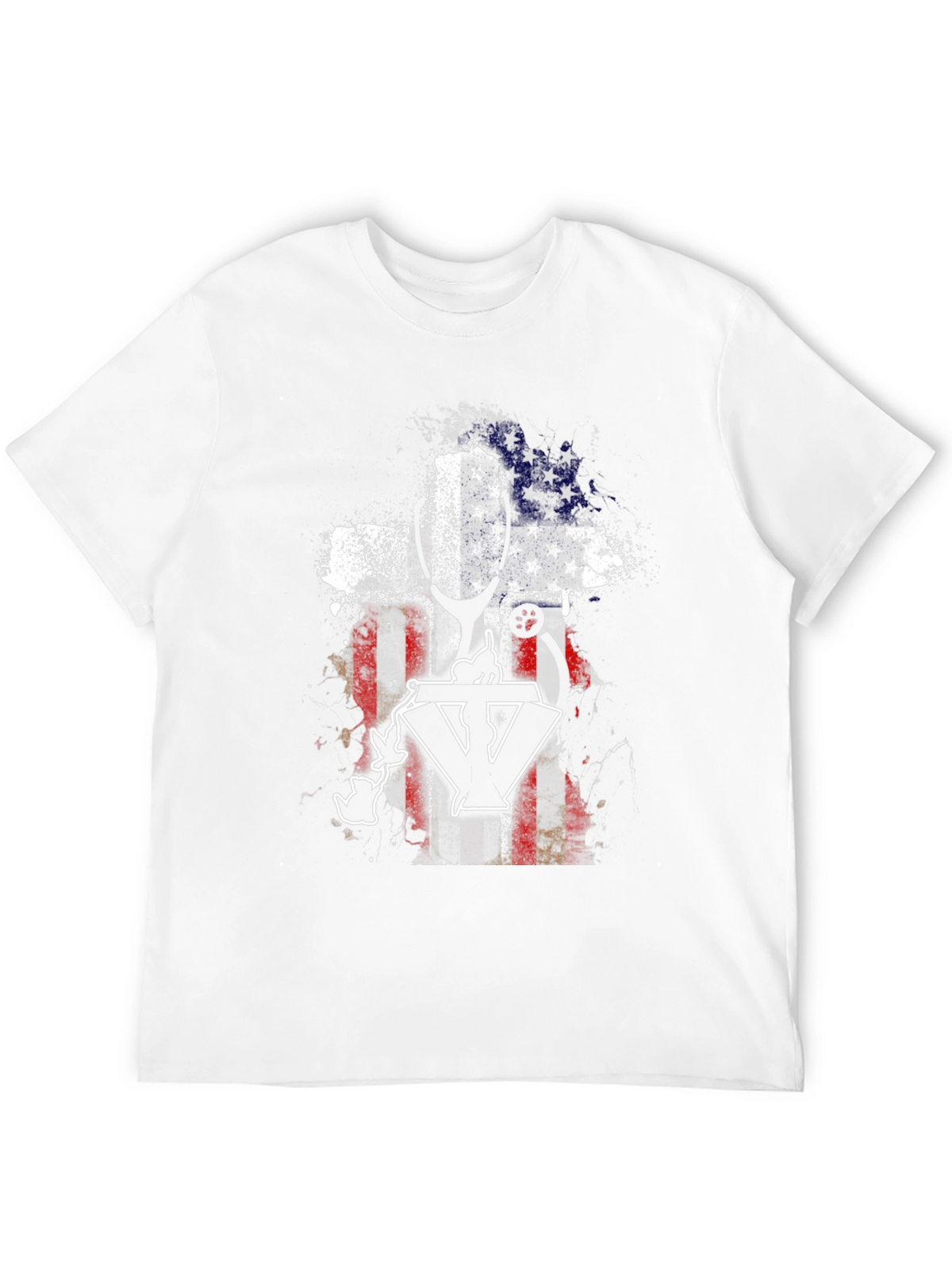 Patriotic Vet T-Shirt - USA Flag Cross Design